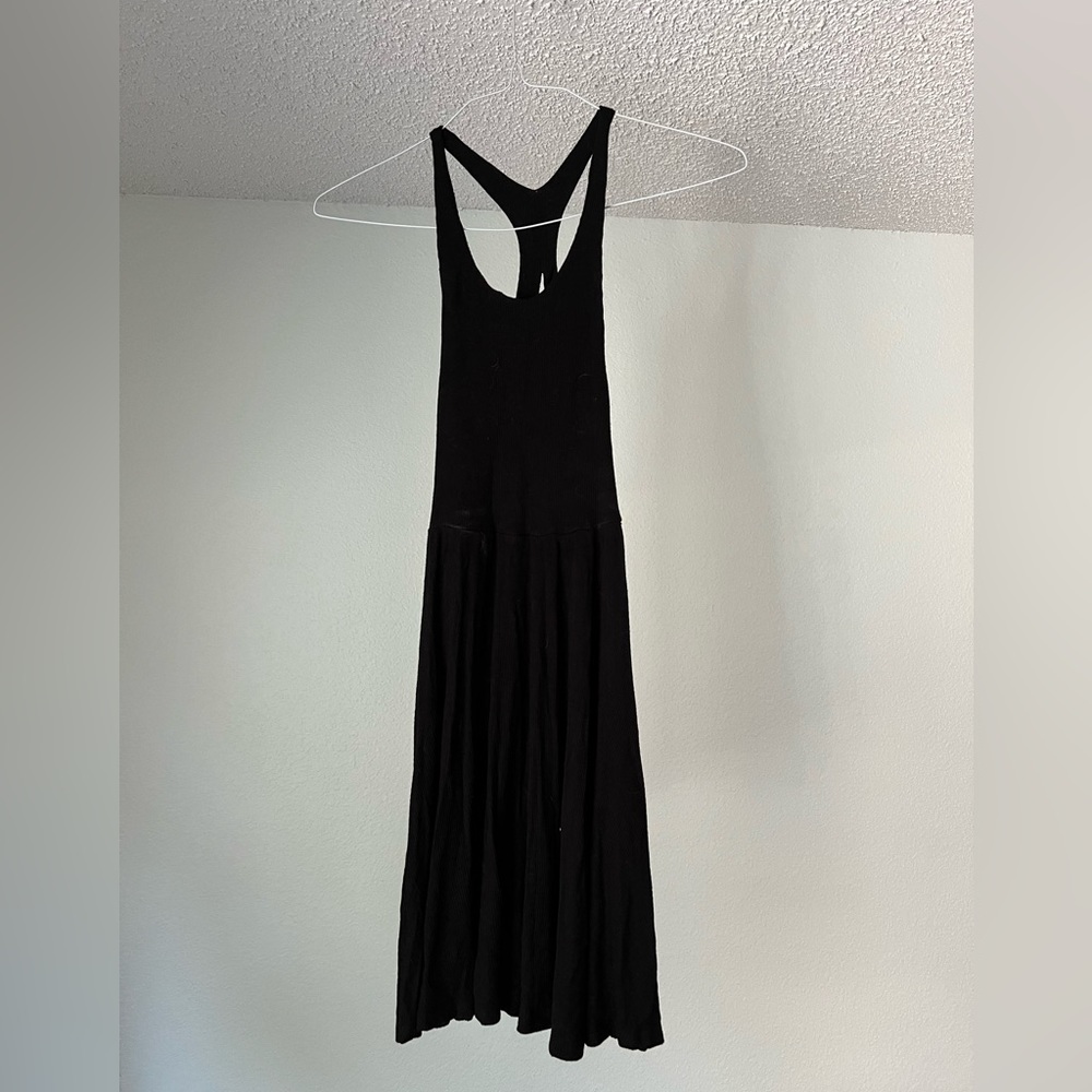 Mini black skater dress
